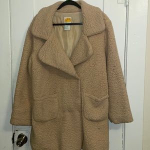 Tan Fluffy Coat